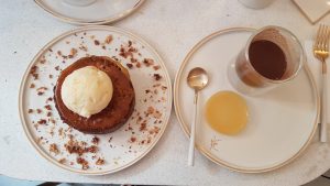 Photo of French toast with hot chocolate at Maison Gazelle